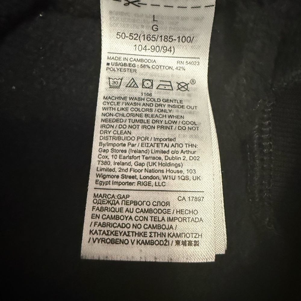 GAP Women’s Large Crewneck Sweatshirt Black Logo - Picture 3 of 4